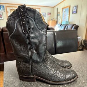 Tony Lama Gold Label George Strait Black Elephant Boots size 6.5B Women's